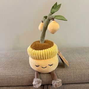 NWT Rare Greenhouse by Russ 12 inch Lemon Tree Plush Plant Shelf Sitter